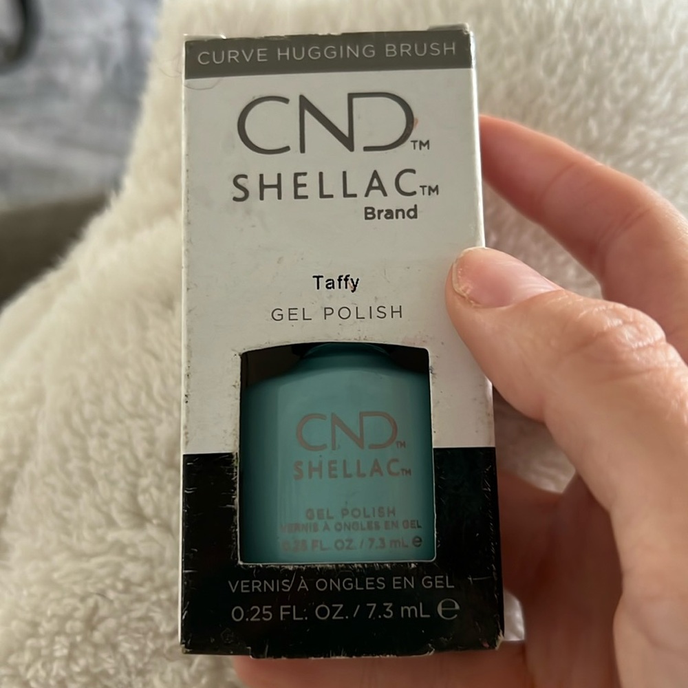 Cnd shellac brand gel polish. Color: taffy